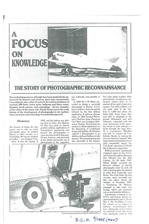 The story of photographic reconnaissance.